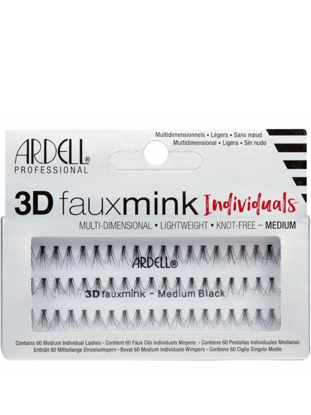 Ardell 3D Faux Mink Individual Lashes - Black Medium